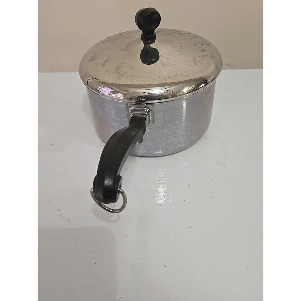 VTG Farberware 2 Qt Saucepan w/ Lid Stainless Steel Aluminum Clad Pot USA Retro